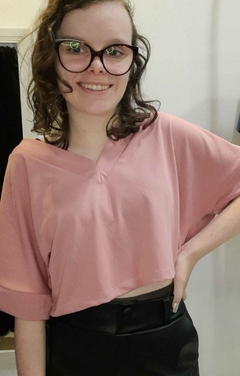 cropped Básico Rosa