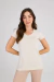 BLUSA ESSENTIAL FEMININA EM MALHA SAKAY Ref.: BMC8026-OFF WHITE - comprar online