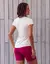 Blusa Manga Curta Baby Look com Decote em V- F139- Off white - comprar online