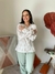 Pijama Manga Longa Com Calça Em Meia Malha- 050218 - TARRÊ