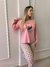 Pijama Manga Longa Com Calça Em Meia Malha- 100137