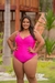 PLUS SIZE MAIÔ REFORÇADO PINK COM ALÇAS LARGAS FRANZIDO NA FRENTE COSTAS TRABALHADAS SEM TROCA