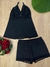 SHORT DOLL PLUS SIZE EM LIGANETE SEM BOJO COM RECORTES EM RENDA E DETALHES NAS COSTAS. PINGENTE E REGULADORES BANHADOS A OURO 24 QUILATES. - loja online