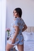 PIJAMA CURTO COM BOLSOS E DETALHES NAS MANGAS Ref.: 1186 na internet