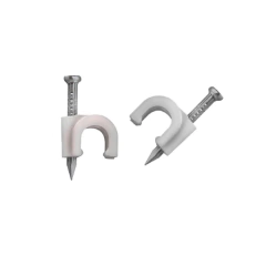 GRAMPO P/CABO COAXIAL 7 BRANCO RG-59 C/10PC SFORPLAST