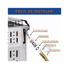 MANGUEIRA P/GAS MALHA FLEXIVEL COBRE TOMBAK 0,80 JACKWAL na internet