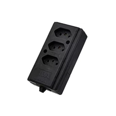 TOMADA BARRA 2P+T PRETO 10A TRIPLA INTERNEED - comprar online