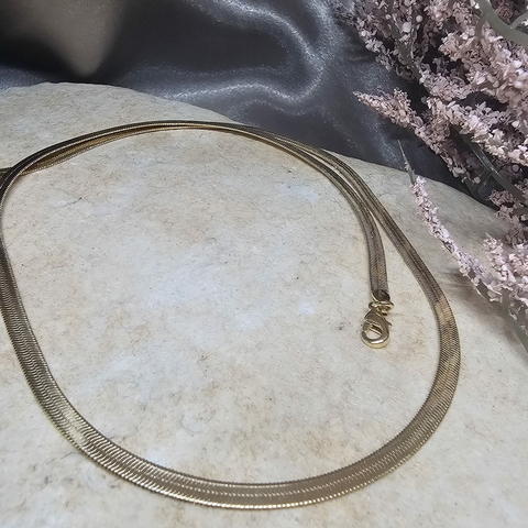 Gargantilha Fita Grossa Ouro 18k 45cm