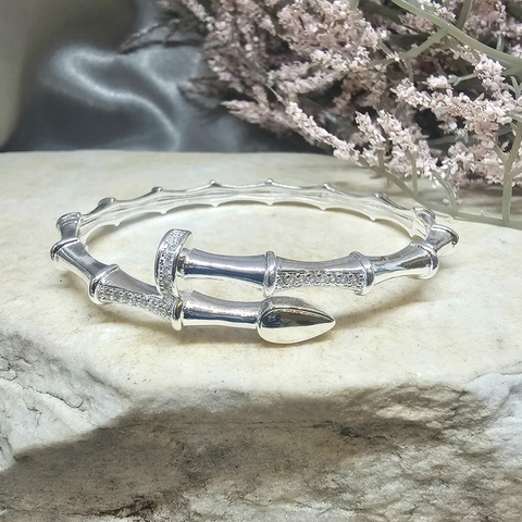 Bracelete Cartier Prego Facetado Ouro Branco