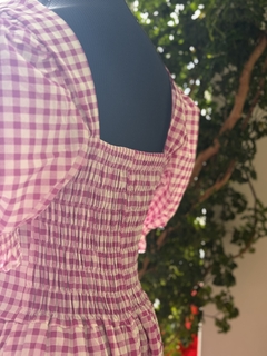 Vestido Xadrez rosa - comprar online