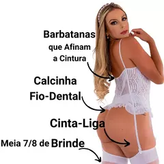 Imagem do ESPARTILHO COMPLETO CINTA LIGA COM MEIA 7/8 (REF:1034)