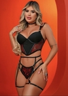 CONJUNTO CORSELET CINTA LIGA GLAMOUR