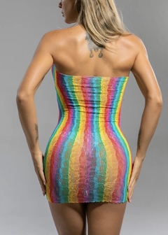 VESTIDO ARRASTÃO COLORIDO (LM-H15) - loja online