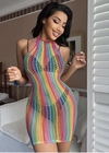 VESTIDO ARRASTÃO MULTICOR (LM-H22)