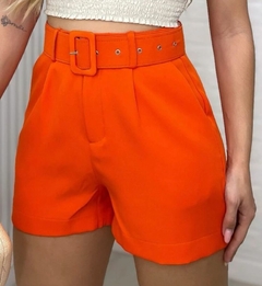 Shorts de alfaiataria femininos curtos com cinto - Toda Bela