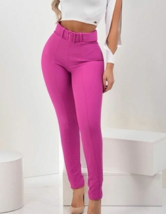 Calças femininas com cinto 3D - comprar online