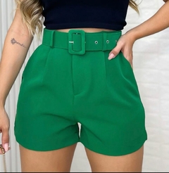 Shorts de alfaiataria femininos curtos com cinto - Toda Bela