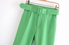 Calça terno com cinto - Toda Bela