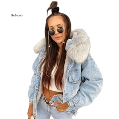 Imagem do Casaco jeans pelinho