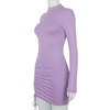 Vestido gola alta Manga longa