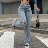Calças de brim streetwear vintage
