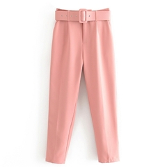 Calça terno com cinto - Toda Bela