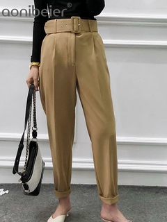 Calça terno com cinto