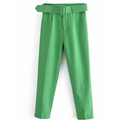 Calça terno com cinto