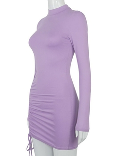 Vestido gola alta Manga longa na internet