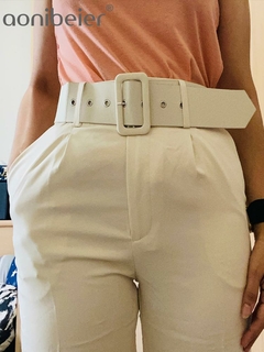 Calça terno com cinto - Toda Bela