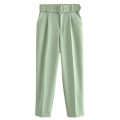 Calça terno com cinto