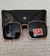 Óculos Ray ban Square quadrado lentes pretas e armação dourada a pronta entrega com Frete Grátis.