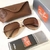 Óculos Ray ban Aviador Blaze Marrom Degrade lentes em cristal e armação em metal, o melhor óculos para esse verão.