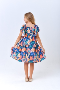 VESTIDO GABI ESTAMPADO - AZUL na internet