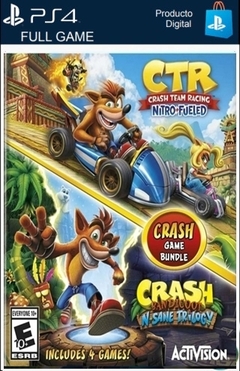 Crash Bandicoot Trilogy + Crash Team Racing Nitro-Fueled (formato digital) PS4