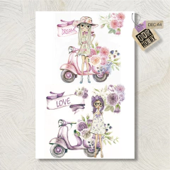 Papel decoupage A4 051