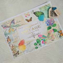 Papel decoupage metalizado A4 003