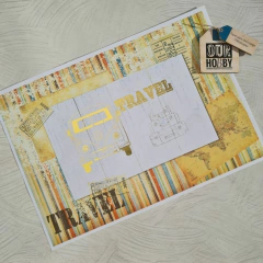 Papel decoupage metalizado A4 005