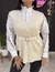 CHALECO TEJIDO CON CINTO - tienda online