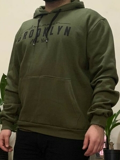 Buzo brooklyn frizado VERDE MILITAR en internet