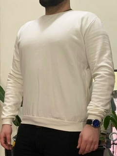 Buzo cuello redondo frisado BLANCO en internet