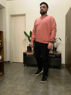 Buzo cuello redondo frisado ROSA - comprar online