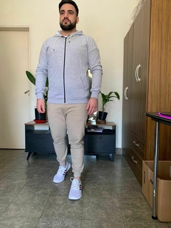 Campera frisada de algodón GRIS - comprar online