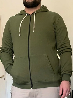 Campera frisada de algodón VERDE MILITAR en internet