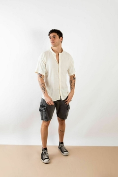 CAMISA MANGA CORTA CUELO MAO DE LINO - Pantaleon streetwear
