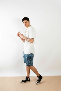 CAMISA MANGA CORTA CUELO MAO DE LINO - Pantaleon streetwear