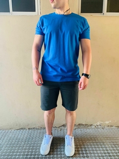 Remera Pantaleon clasica lisa AZUL FRANCIA - tienda online
