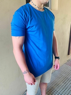 Remera Pantaleon clasica lisa AZUL FRANCIA