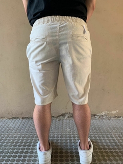 BERMUDA DE LINO MICHIGAN BEIGE - tienda online
