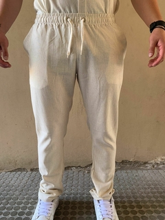 PANTALÓN LINO MICHIGAN BEIGE en internet
